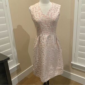 Vintage Vendome Kaufmann's Eleventh Dress Pink Floral Brocade Fit & Flare  S